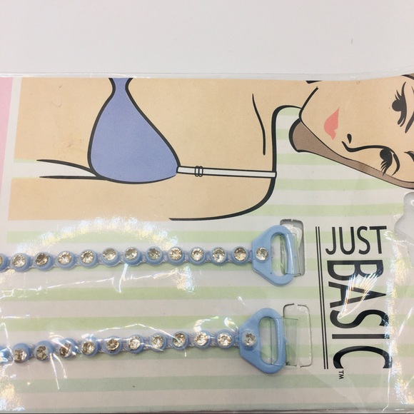 TRANSPARENT BRA STRAPS WITH CRYSTALS IN LIGHT BLUE - Picture 5 of 15